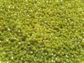 46 gramas contas 3mm verde abacate Irisado