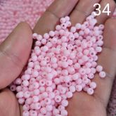50 gramas bolinhas 4mm rosa BB