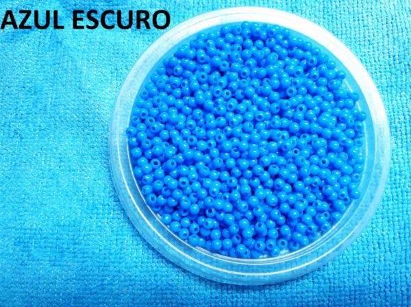 50 gramas Bolinhas 4mm azul escuro