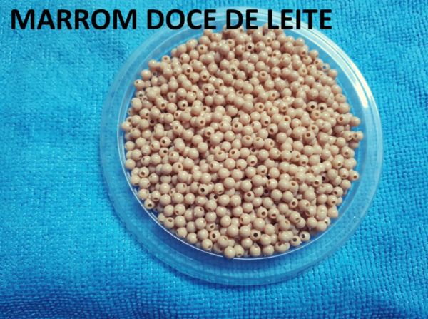 50 gramas Bolinhas 4mm Marrom doce de leite